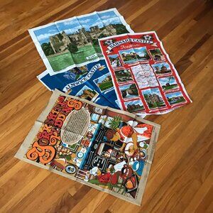 Lot of 4 Vintage Dishtowels Irish Linen British